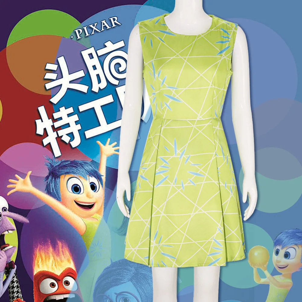 

Movie Joy Disgust Cosplay Costume for Women Dress Halloween Costume Joy Disgust Outfits for Women Role Play