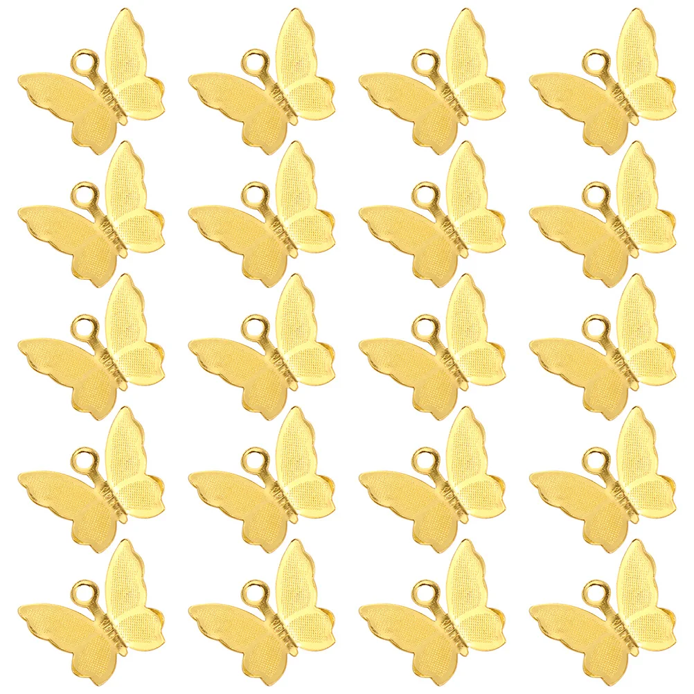 

100 pcs Hair Accessories Vintage Mini Butterfly Copper Charms Assorted Jewelry Making DIY Pendant Decorative Components Creative