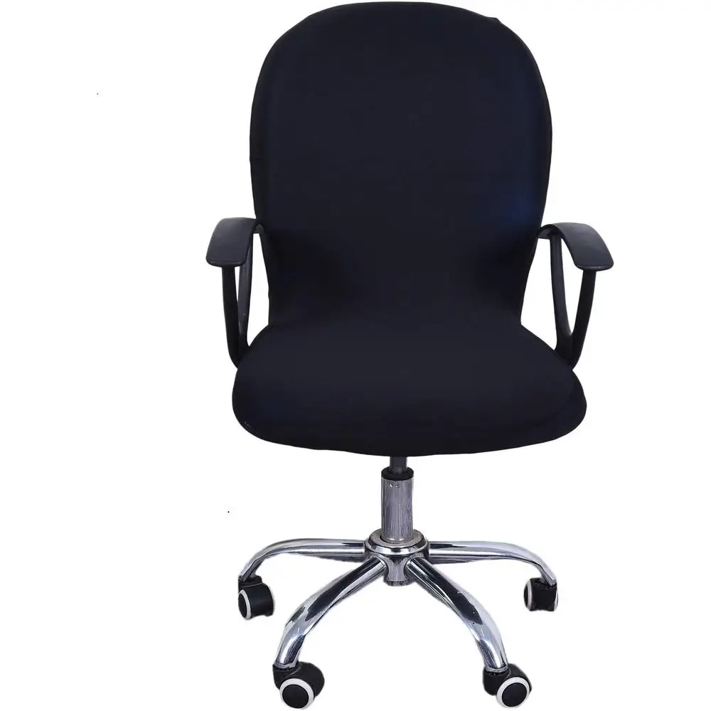 

Эластичный съемный чехол для поворотного кресла, универсальный чехол для офисных кресел (черный)