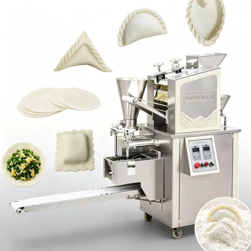High Output Dumpling Making Machine Automatic Dough Wrapping Filling Forming Equipment for Commercial Food Production