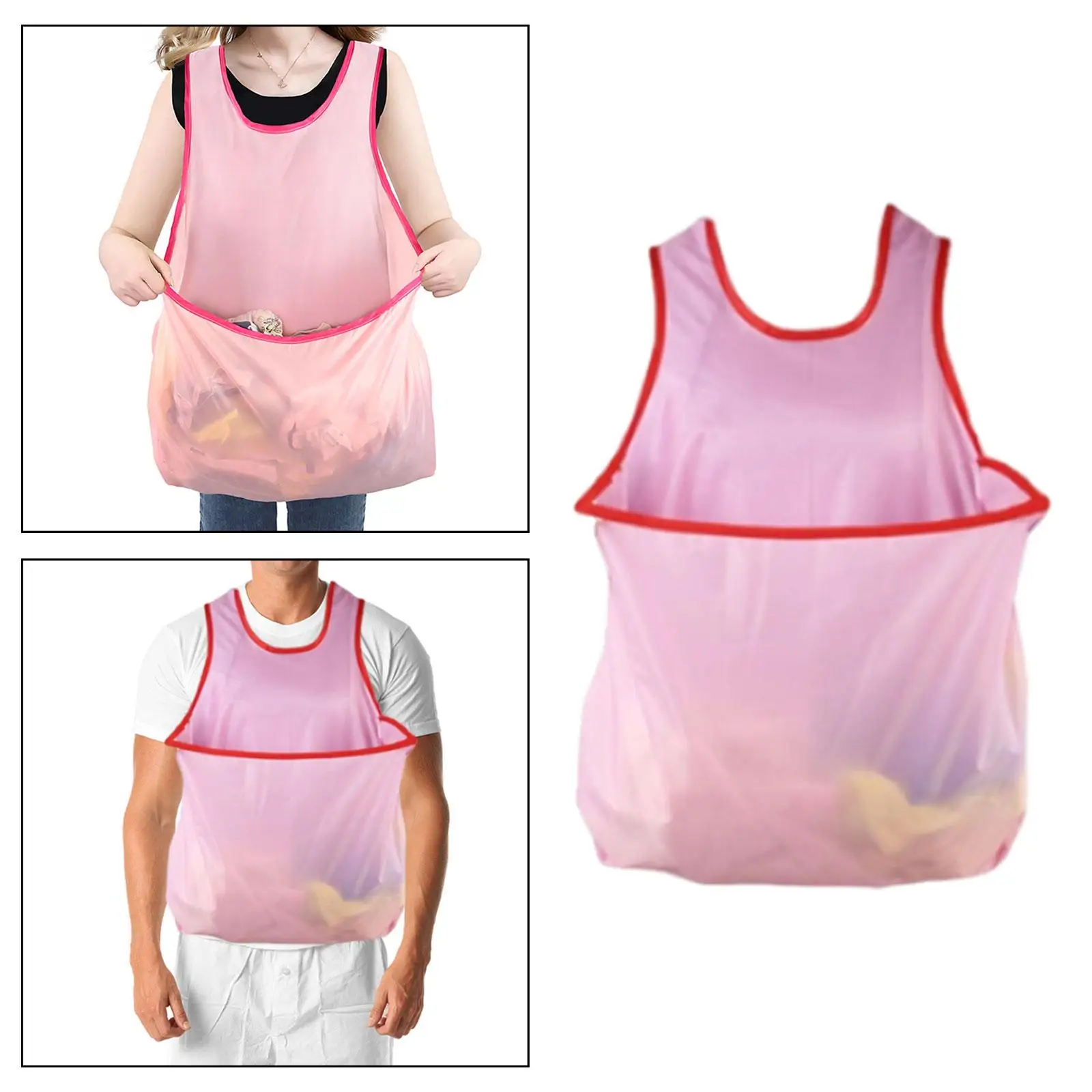 

Sleeveless Laundry Apron Women Gifts Portable Cross design Comfortable Drying Clothes Organizer Waterproof Bib