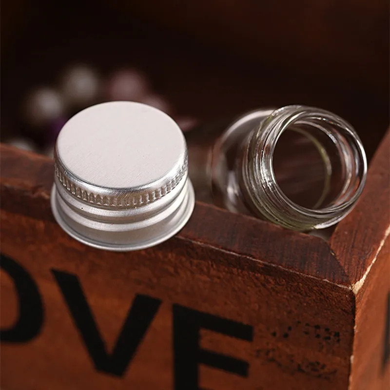 6pcs Small Glass Bottles with Clear Cork Stopper Jars Tiny Wedding Vials 38x22mm Message Favor Containers Jewelry Spell Jars