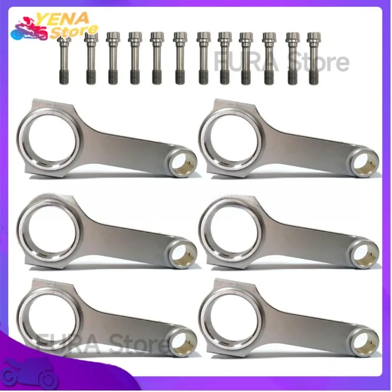 

Applicable to 1JZ GTE GE Forged Connecting Rod H Beam Piston Rod Set High Performance Engine Components Supports Up to 1200HP