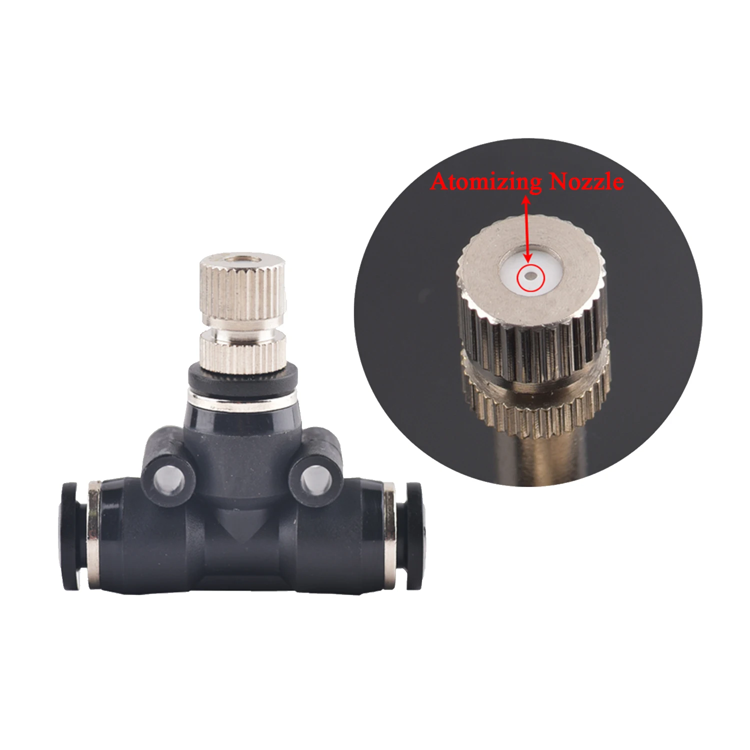 5Pcs Atomizing Nozzles 6mm Slip Lock Quick Connectors Humidify Watering Landscaping Sprayer Low Pressure Misting Cooling System