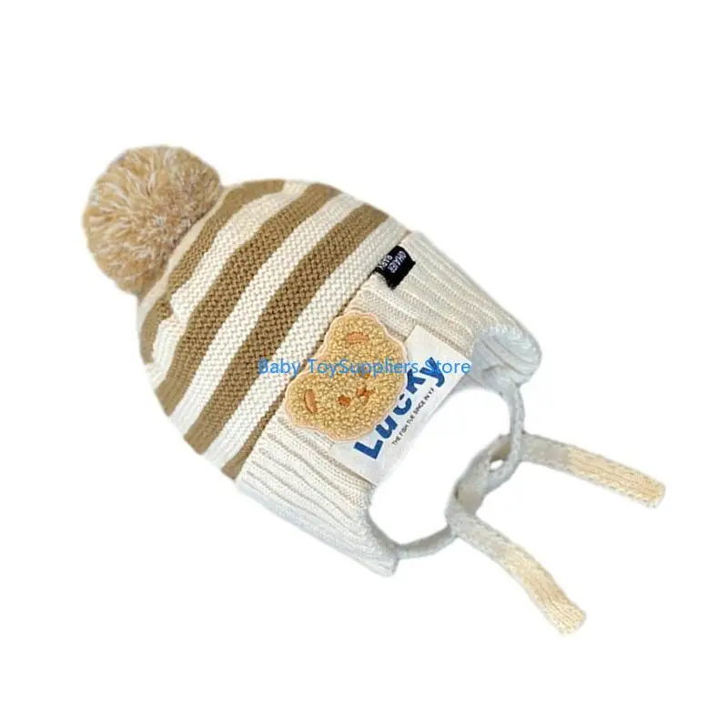 R1WF Cartoon Bear Bear Bearced Hat Children's Childlish Warm Beanie Hats Hats Hats
