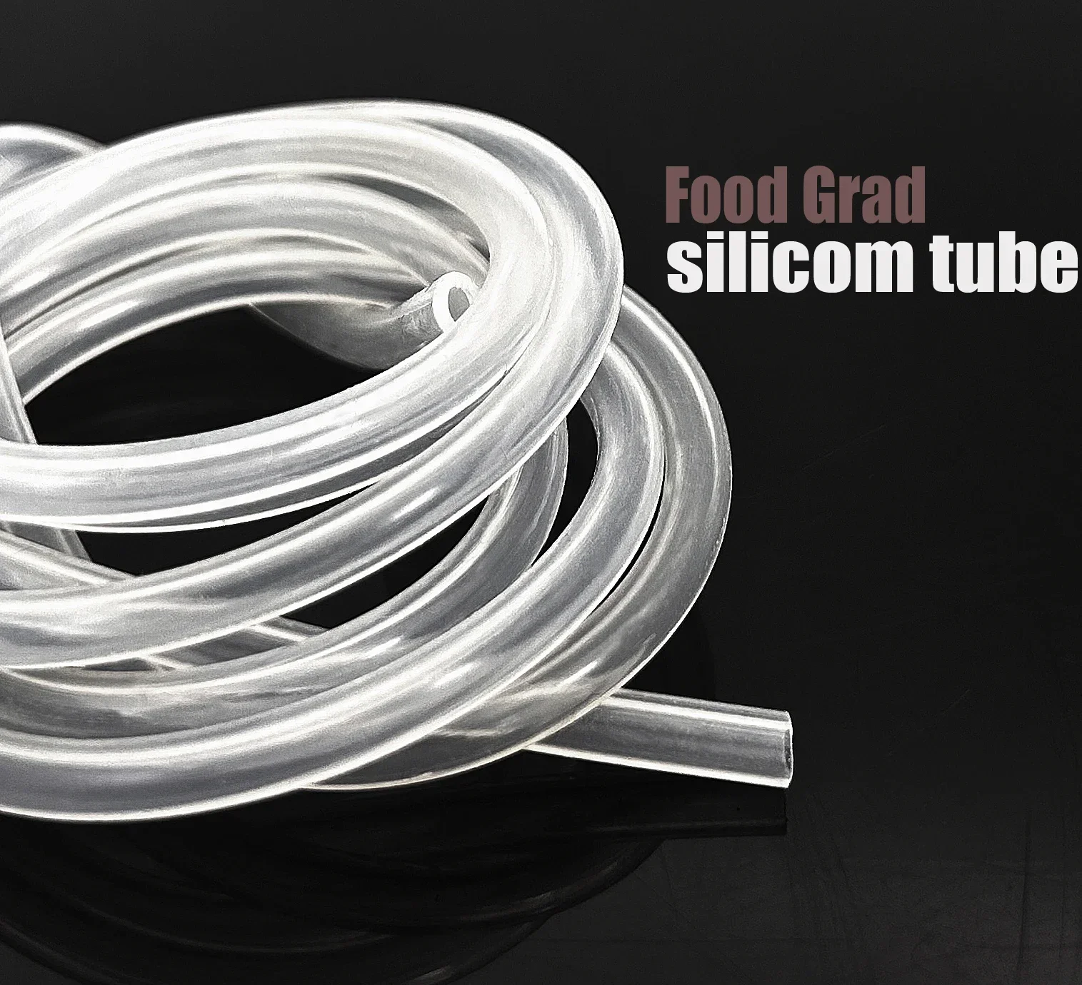 1M Transparent Flexible Silicone Tubing ID 40mm OD 50mm Food Grade Tube Pipe Temperature Resistance Nontoxic