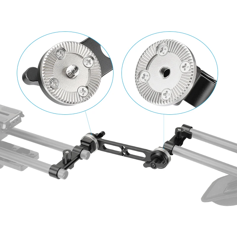 HDRIG ARRI Rosette نمط Z شكل تمديد الذراع مع مزدوج 15 مللي متر قضيب المشبك السكك الحديدية لجهاز تثبيت الكتف