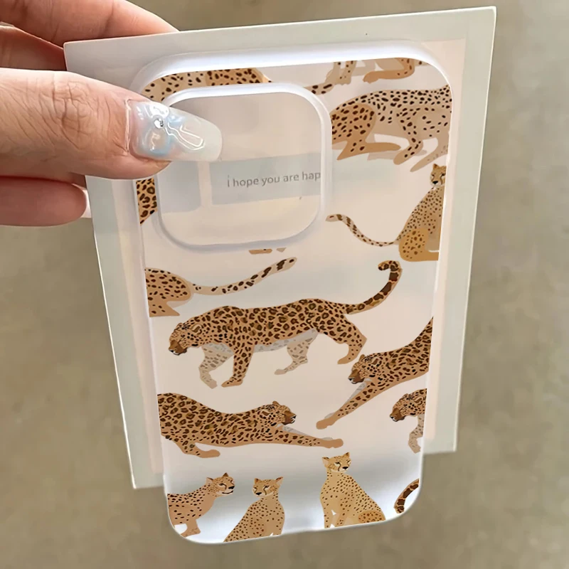 Für iPhone 17 16 15 14 13 12 11 Pro Max Air Case Elegante Leopardenmuster Matte TPU Abdeckung Für iPhone XS Max X XR 7 8 Plus 16E Funda