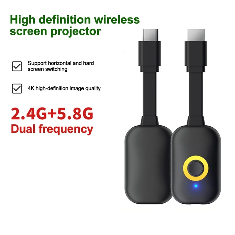 New 4K HD Phone Projector Dual Band Wireless Screen Projector Wifi TV Stick Miracast Receiver Screen Display Video Adapter