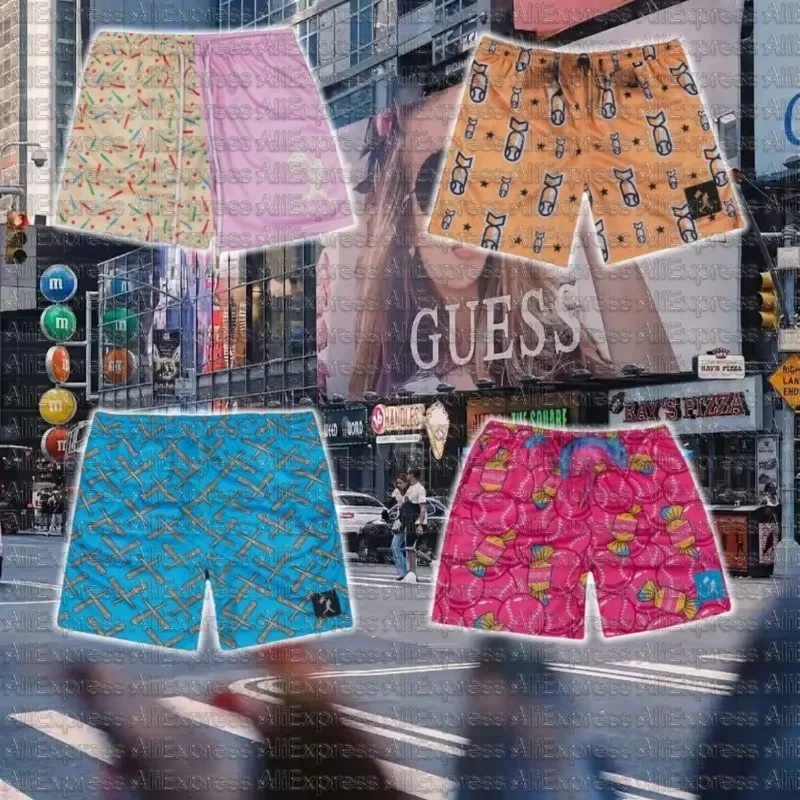 

Men's Quick Drying Basketball Shorts, Loose Fit, Suitable for Sports and Outdoor Leisure, Y2K， Beach Shorts, Summer, 3D Printed