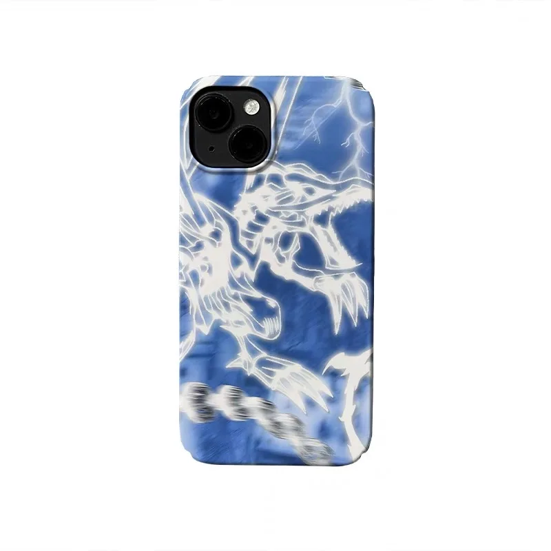 

Blue and White Dyed Thunder Dragon Phone Case for IPHONE 17 Air 16E 15 PROMAX 14 Plus 13 12 MINI 11 PRO XR X Acrylic Phone Cover