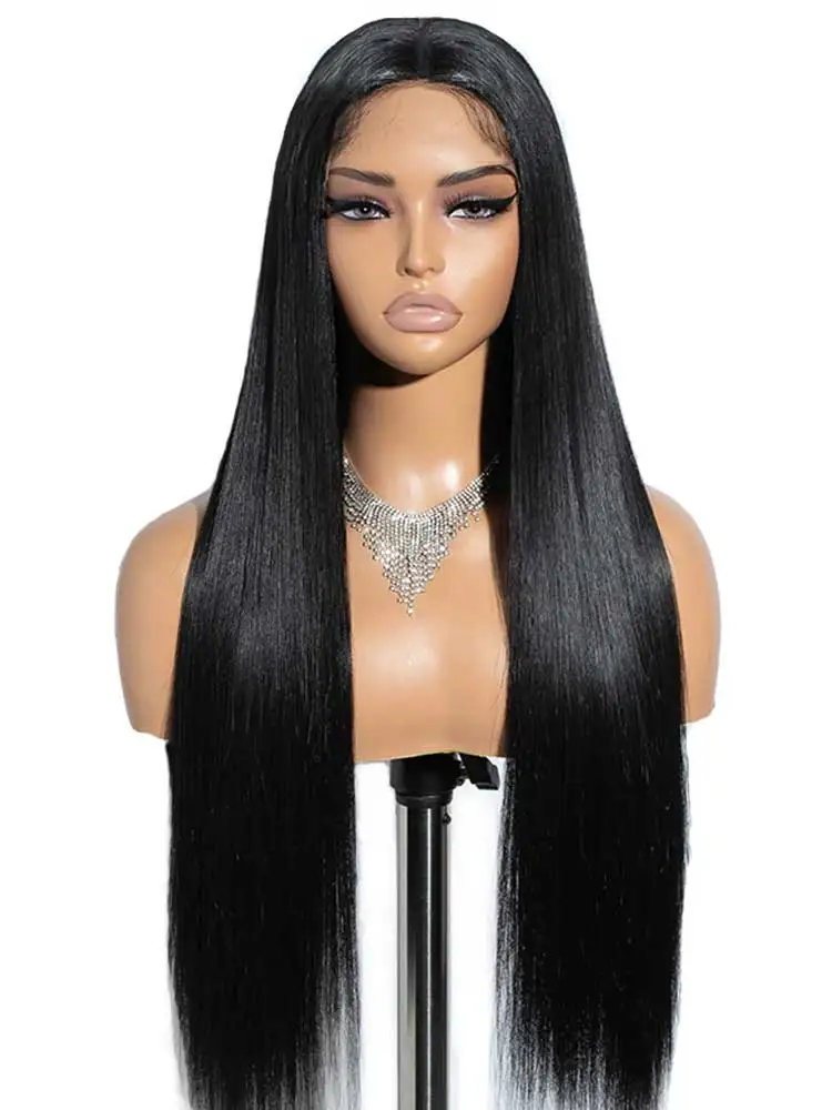 Pre Cut No Glue 13x4 Bone Straight Glueless Wig Human Hair Ready To Wear Brazilian Lace Front Closure Wigs For Women Preplucked