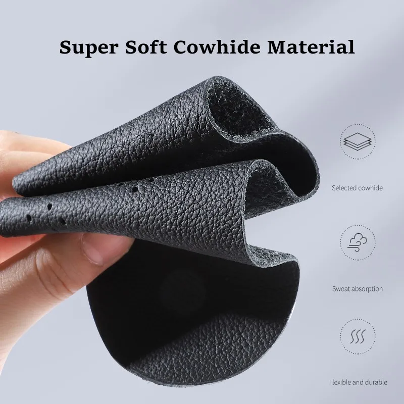 Soft Latex Insoles for Shoes Cowhide Leather Shoe Sole Inserts Sports Shock Absorbing Plantar Fasciitis Template Insole for Feet