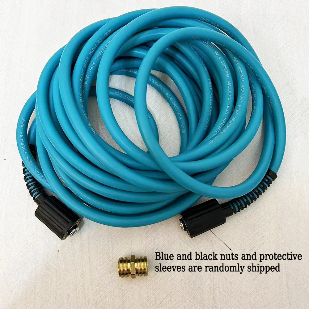 Super Flexible Pressure Washer Hose Cord Pipe  Kink Resistant High Pressure Hose M22-Pin 14/15 Extension Replacement Hose