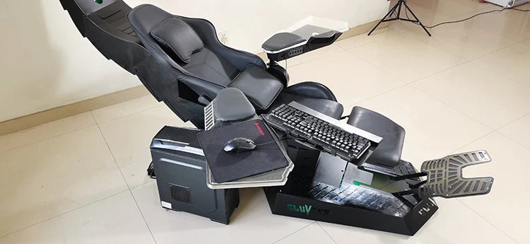 Office High End Multifunction Automatic Recline Zero Gravity Ergonomic Oem Cluvens Unciron Chair With Heat And Massage view 3