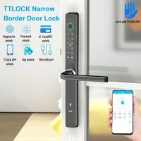 TTLock Smart Door Lock Fingerprint Password IC Card Key APP Remote Unlock Waterproof Electronic Aluminum Sliding Door Lock