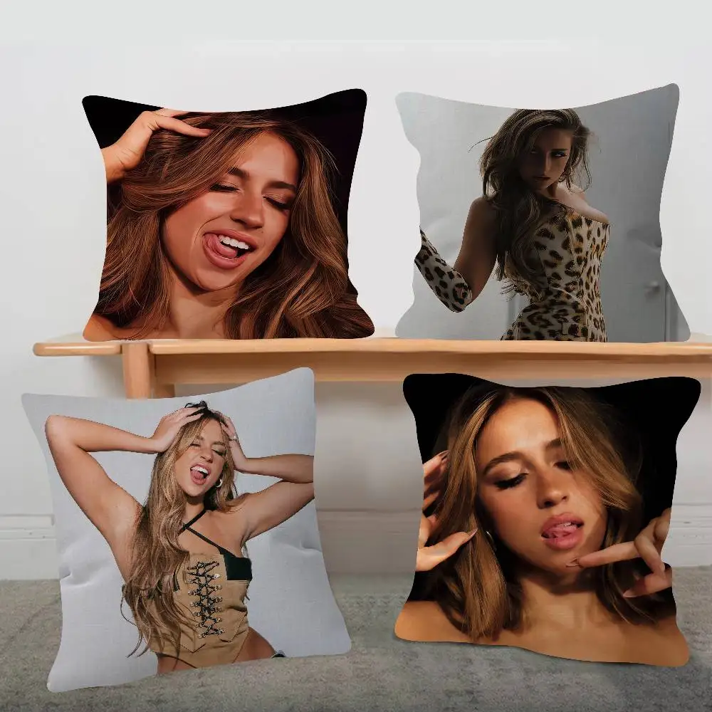 Singer Tate McRae Soft Comfortable Pillow Case Cartoon For Sofa Living Cat Room Home Office Retro Decor Protective Cover