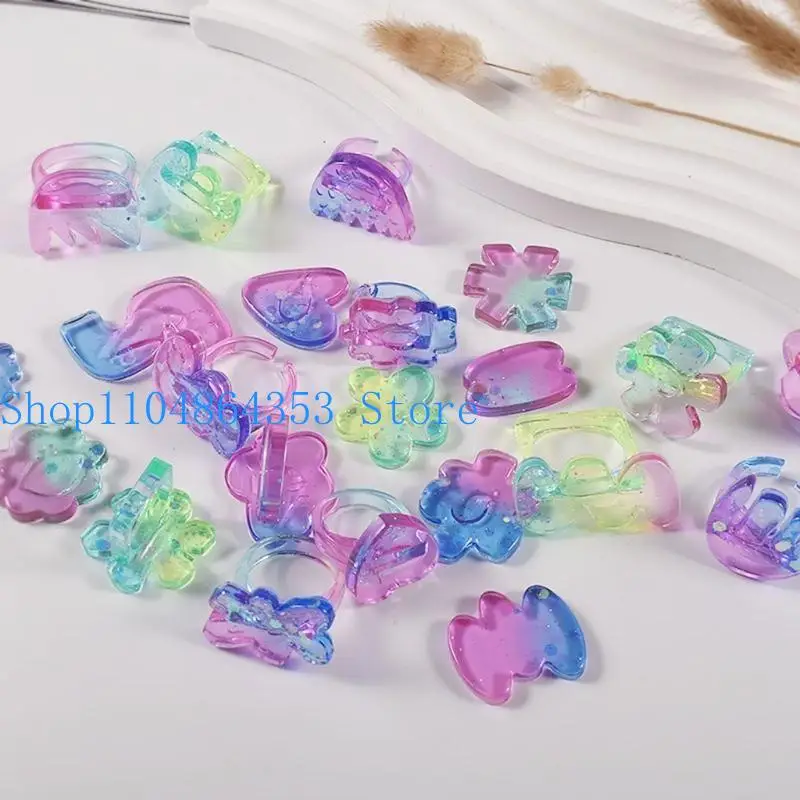 652F Irregular Flower Ring Silicone Molds Epoxy Resin Castin Molds Non-stick