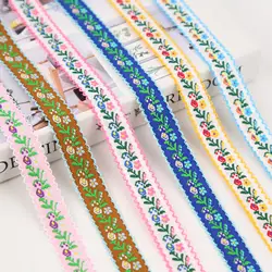 5Yards 2cm Flora Fashioned Terylene Wedded Lace Trim Fringe Jacquard Embroidered DIY Webbing