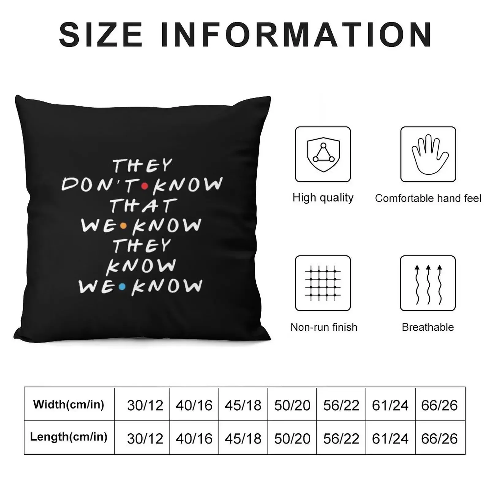 They Don't Know That We Know They Know Throw Pillow Cushion Cover Luxury anime girl pillow