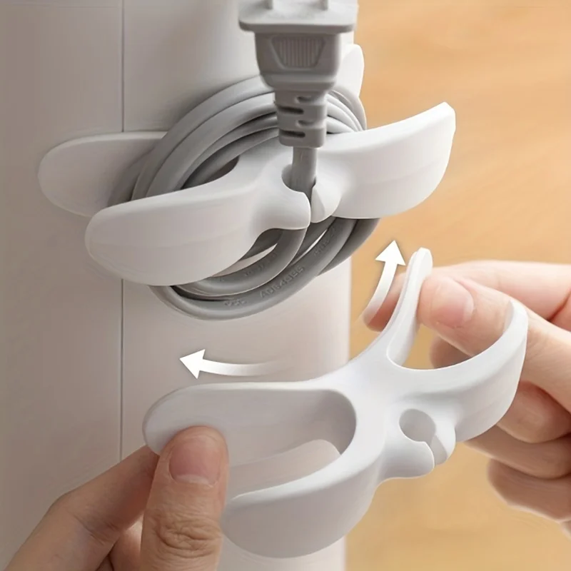 قطعة واحدة من منظم سلك السيليكون متعدد الأغراض - سهل الالتصاق، تركيب بدون ثقب - إدارة سلك مرتب ومتين للمنزل