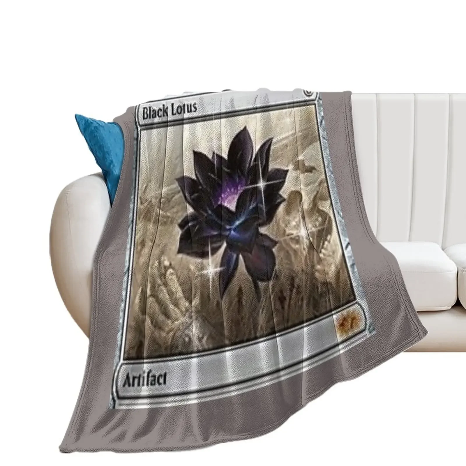 mox sapphire mtg tshirt mask design edit digital black lotus Throw Blanket Luxury Decorative Sofa Baby Blankets