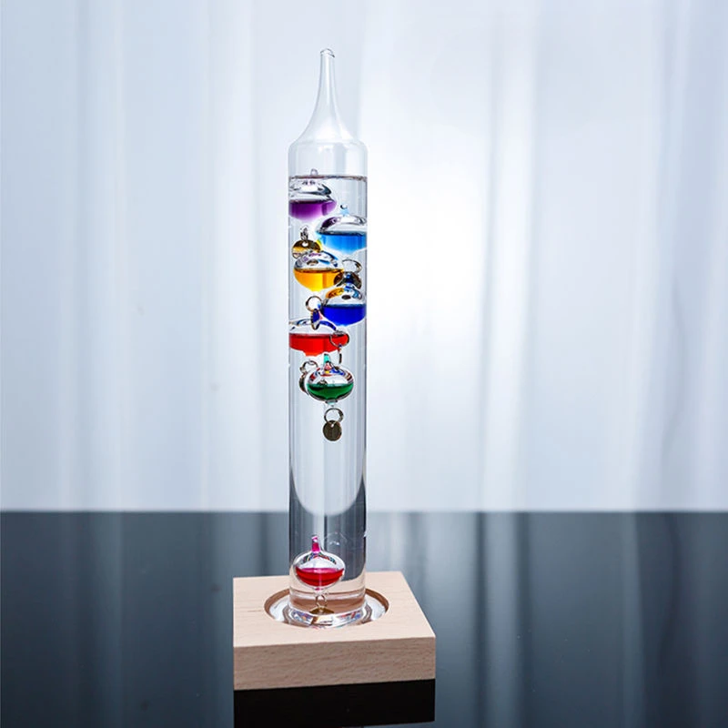 Galileo Suspended Colorful Ball Glass Thermometer Cute Ornaments with Engraved Custom Birthday Gifts