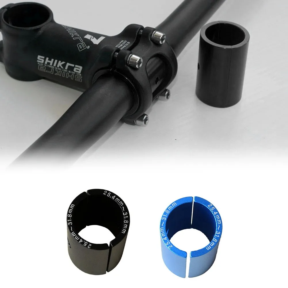 

High Quality Stem Shim Handlebar Shim Directly Buckled 1pcs Adapter Adaptor Aluminum Alloy Black/Blue Handle Bar