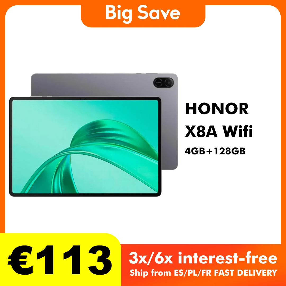 Honor Pad X8a 11'' Wi-Fi 4 Go/128 Go - Tablette
