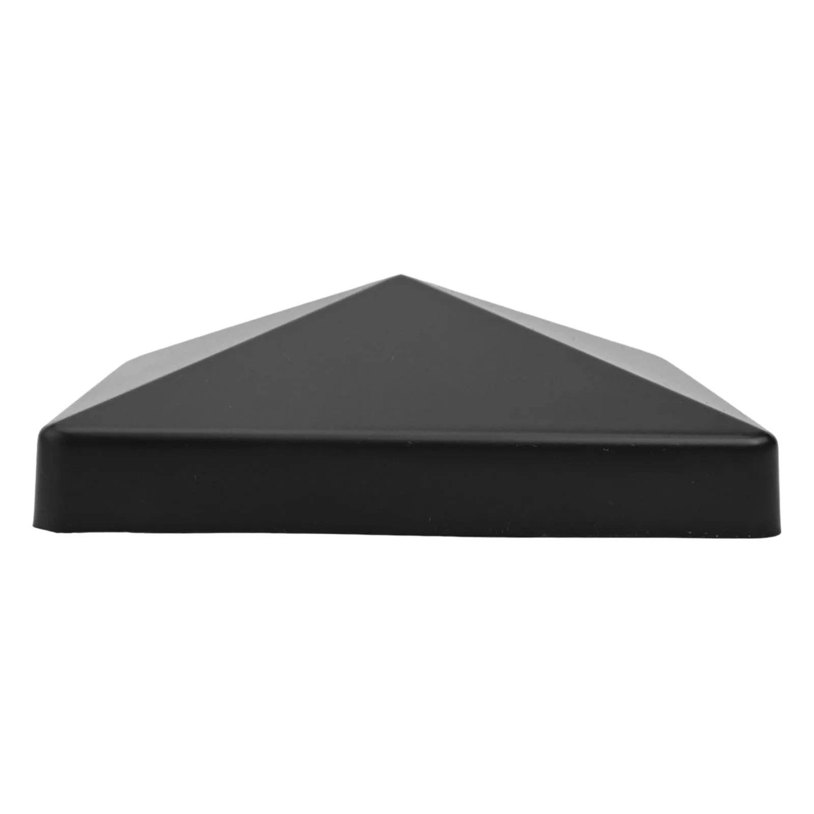 Black Plastic Pyramid Fence Post Cap with PreDrilled Holes for 4x4 Inches Posts Designed for Outdoor Protection