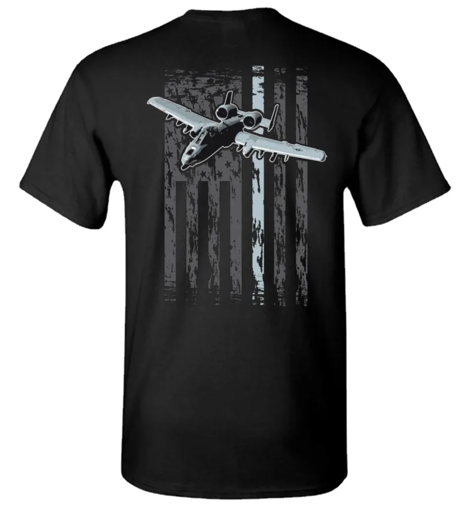 

(Warthog) A-10 Thunderbolt Attack Aircraft American Flag T-Shirt. Summer Cotton O-Neck Short Sleeve Mens T Shirt New S-3XL