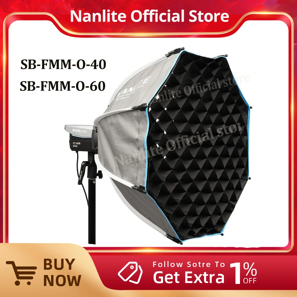 

Nanlite Octagonal Softbox 40cm 60cm with FM Mount Photography Light Accessories SB-FMM-O-40 SB-FMM-O-60
