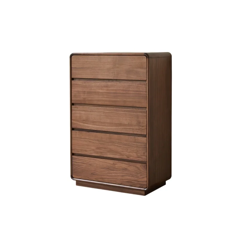 

Black walnut chest of drawers All solid wood chest of drawers Bedroom chest of drawers Modern simple drawer Locker cabinet