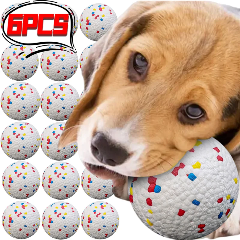 6/1PCS Pet Dog Toy Bite Resistant Ball Light Chew ETPU Ball High Elastic Interactive Throwing Flying Toys For Dogs Supplies