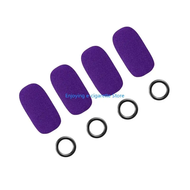 Mikrofon-Schaumstoff-Abdeckungen, Hülsen-Set für Aviation A10 mit Sicherungsringen, 4er-Pack Y4QF – Detail 3
