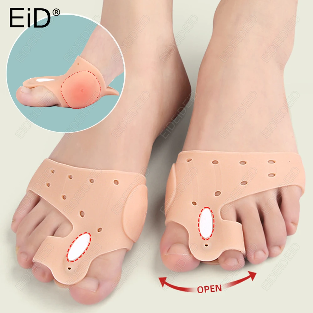

Silicone Gel Thumb Corrector Bunion Big Toe Protector Separator Hallux Valgus Finger Straightener Pedicure Foot Care Relief Pads