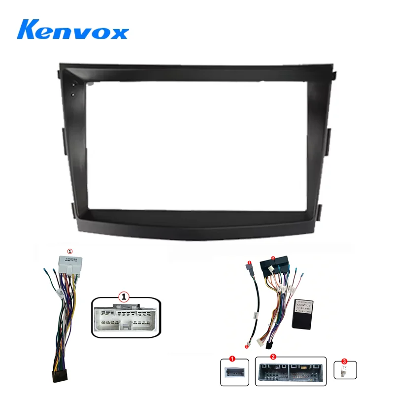 Car Android Audio Radio 9 Inch Big Screen 2 Din Fascia DVD Player Frame For Ssangyong Tivoli Tivolan 2015 2019