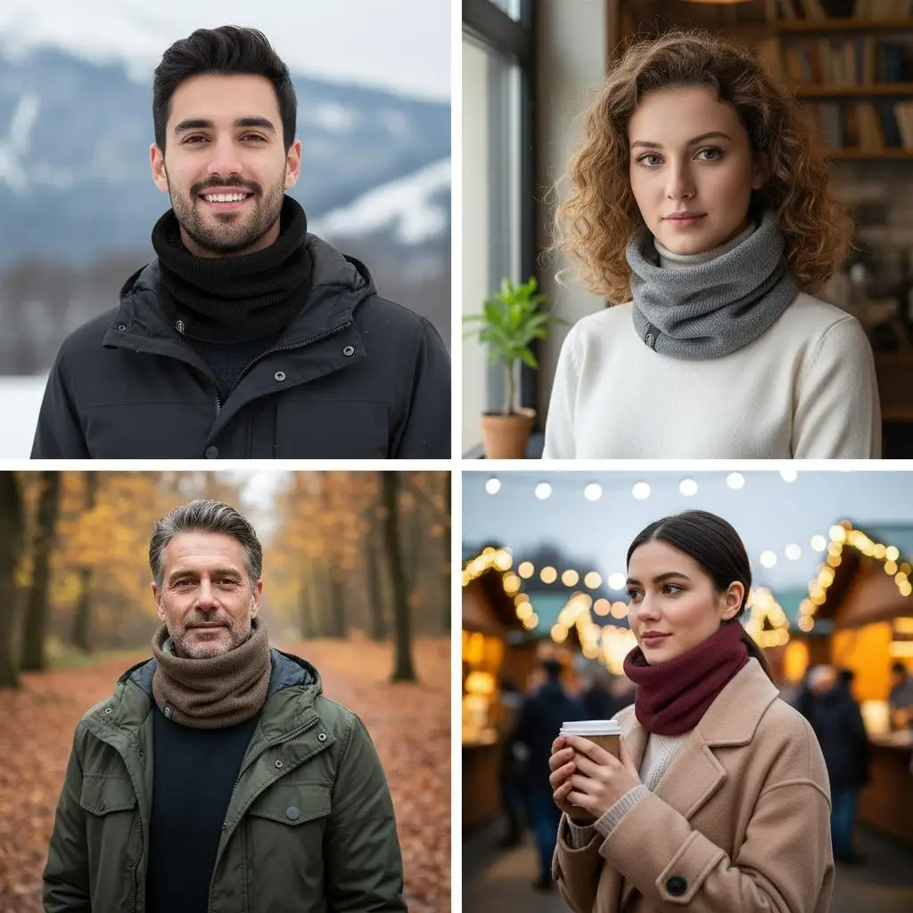 

Теплый вязаный шарф, утолщенный плюшевый ветрозащитный зимний шарф на шею, морозостойкий спортивный шарф на открытом воздухе, катание на лыжах, бег, мужской и женский шарф-труба