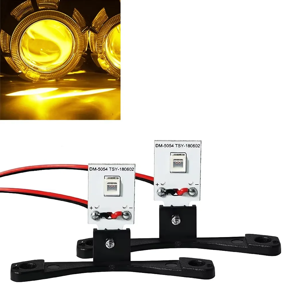 2 قطعة ضوء النهار الجري LED عين الشيطان عين شيطان ل عدسات بروجيكتور Bixenon للمصباح الأمامي لتقوم بها بنفسك أحمر أزرق أخضر DRL تصفيف السيارة