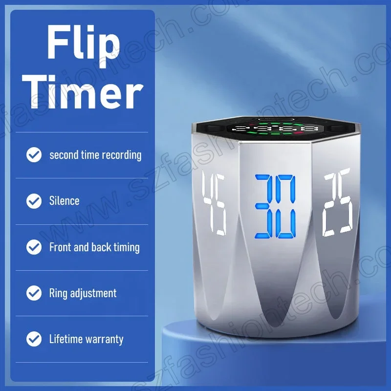 2023 Newest Innovative Smart Kitchen gadgets Time Management Tools Magic Cube 8-sided Gravity Sensor Flip Timer