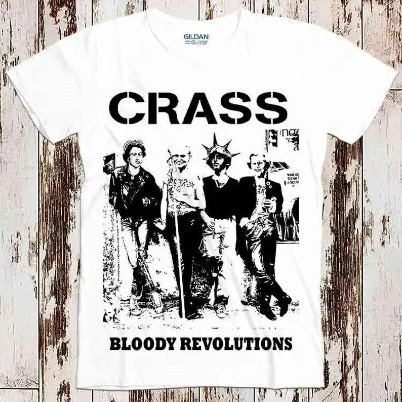 Bloody Revolutions Crass Tee Top Retro Cool Vintage Unisex Ladies T shirt 8329