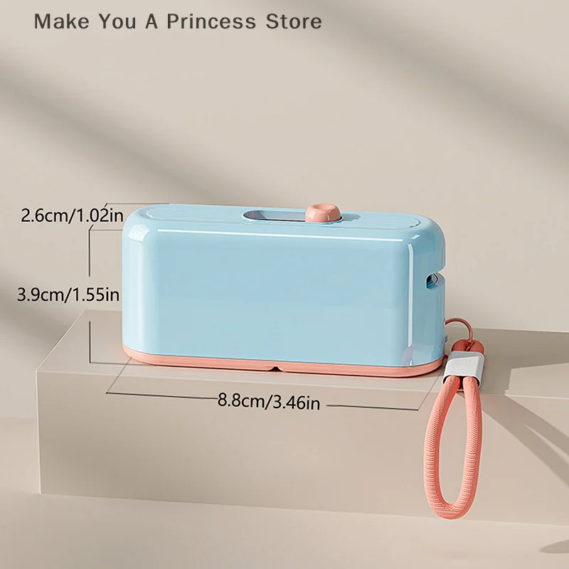 Floss Dispenser Automatic Ejectable Floss Organiser Oral Care Press-on Disposable Flossing Sticks Refillable Storage Box