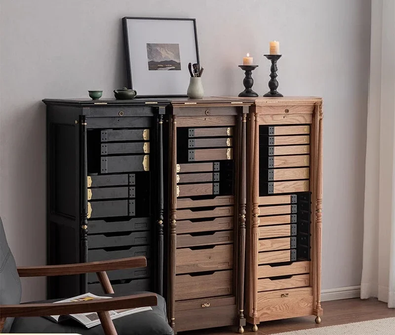 

Black walnut storage cabinet