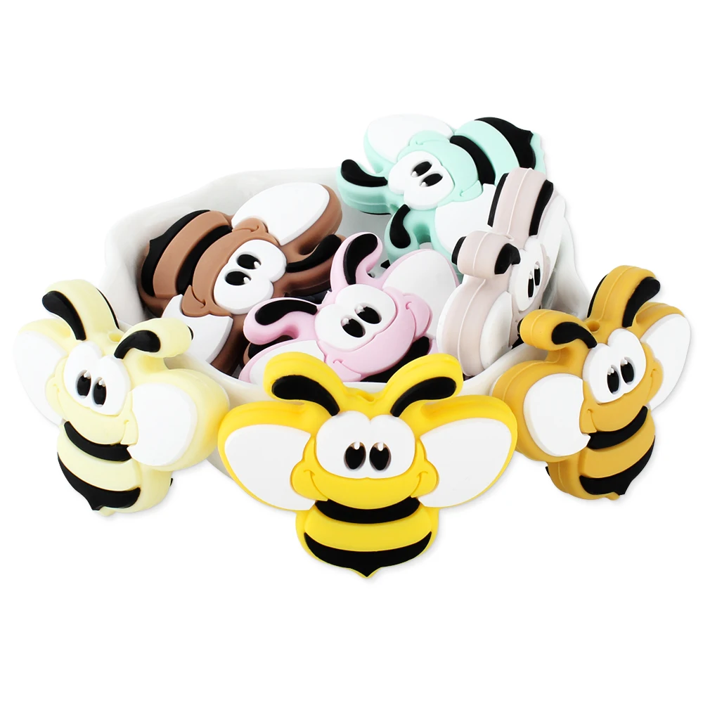 5Pcs Animals Cartoon Silicone Beads High Quality Soft BPA Free Baby Teething Toys Accessories For Bracelet Nipple Chain Making