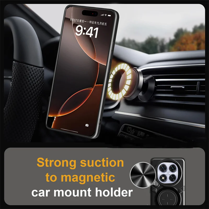 Armor Funda For Xiaomi Redmi Note 14 Pro 5G Case Slide Lens Protect Ring Stand Back Cover For Redmy Note14 Redmi Note14pro Plus