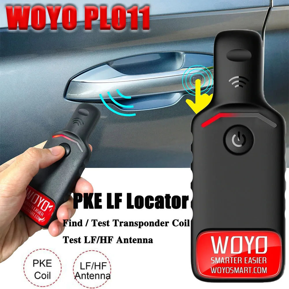 PKE LF Tester Automotive Transponder Key Coil Detector WOYO PL011 PKE LF Locator Vehicle Low Frequency Antenna Inspection Tool
