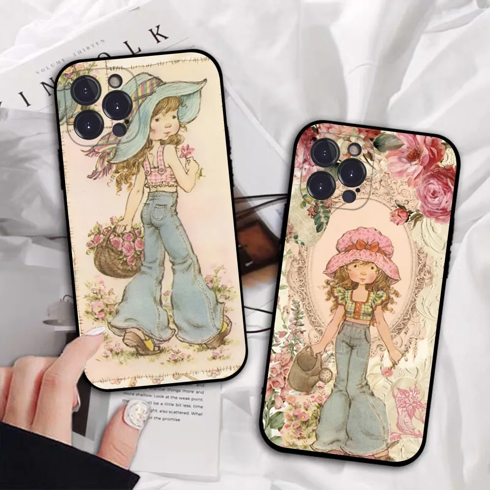 S-Sarah K-Kay Girls Cute Phone Case For IPhone 16 15 8 7 6 6S Plus X SE XR XS 14 11 12 13 Mini Pro Max Mobile Case