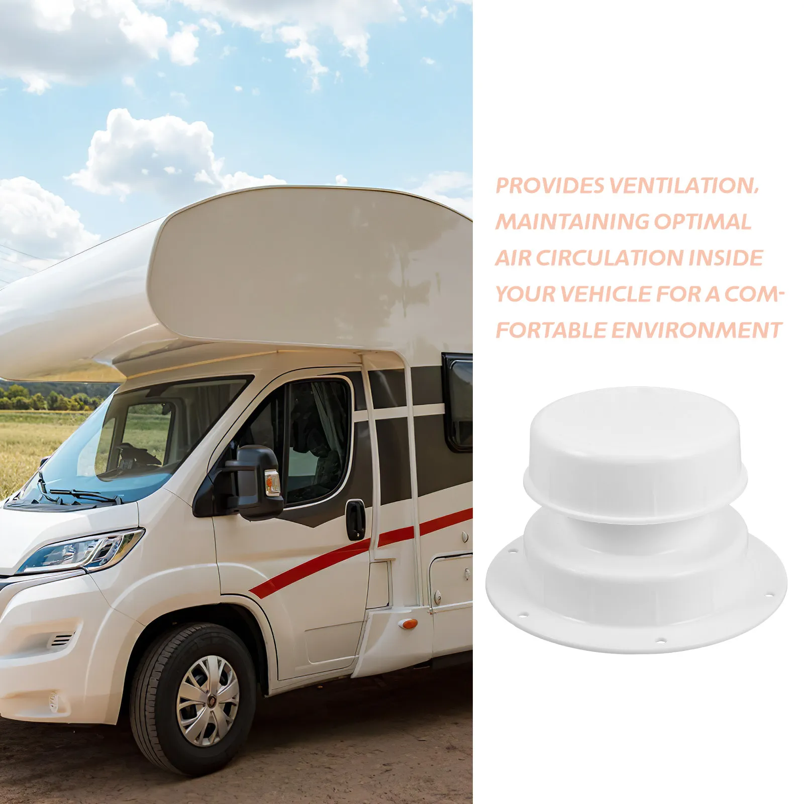 

Комплект пластиковых вентиляционных колпаков для крыш RV: для кемперов, прицепов, автодомов, предотвращение запахов, простая установка