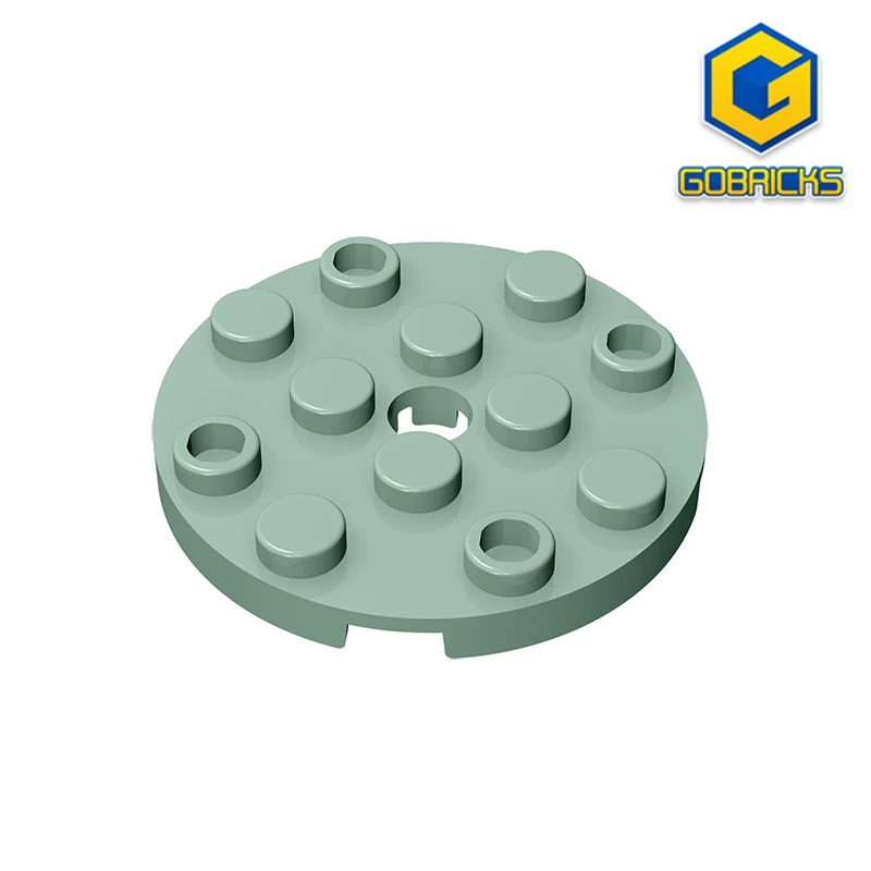 Gobricks 60474 – Lot de 10 plaques rondes 4x4 avec trou, pièces de briques MOC, ensembles de modèles à assembler, blocs de construction, jouets éducatifs DIY, cadeau
