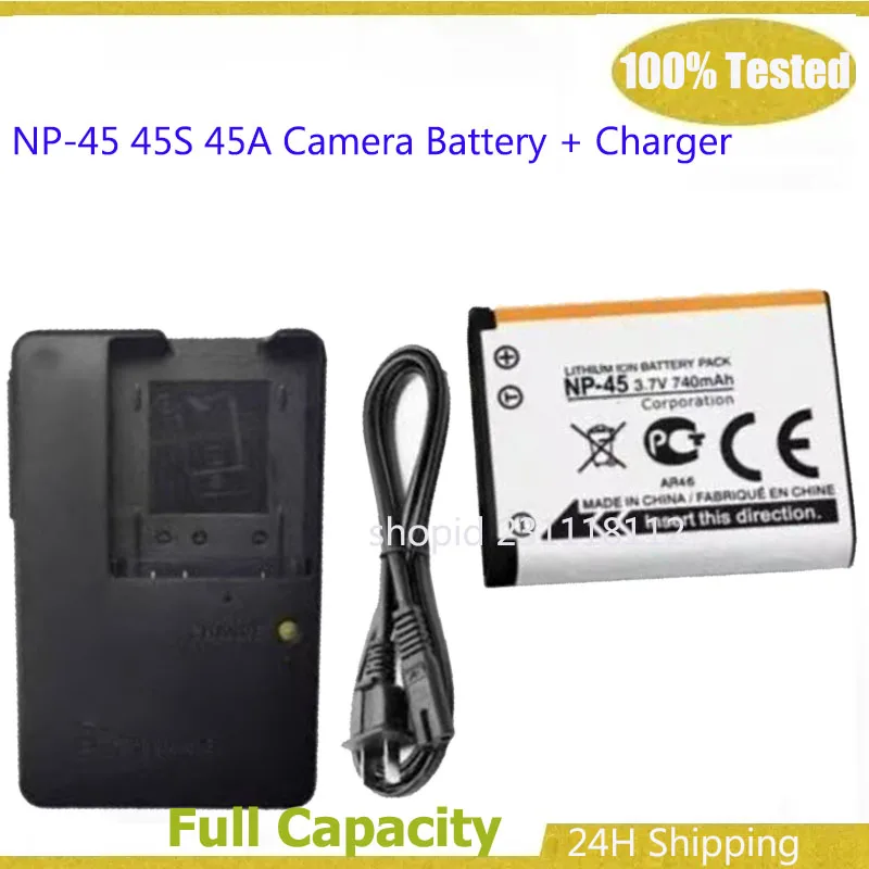 EN-EL10 Li-42B Li-40B FNP-45 A D-Li63 D-Li108 CNP-80 KLIC-7006 Battery + Charger for Nikon OLYMPUS FUJIFILM Pentax Casio Kodak